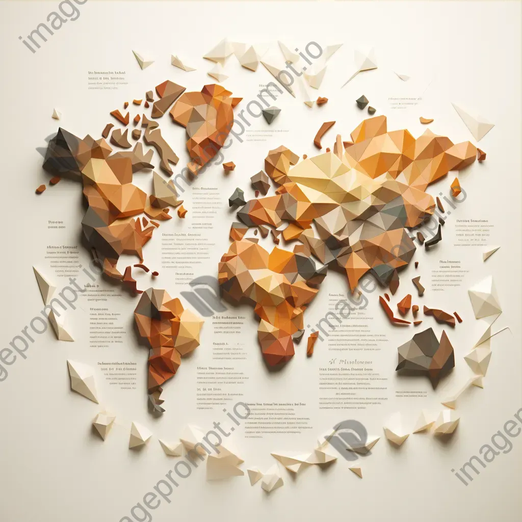 Phrase depicted as a low poly typographic map with earthy colors - Image 3