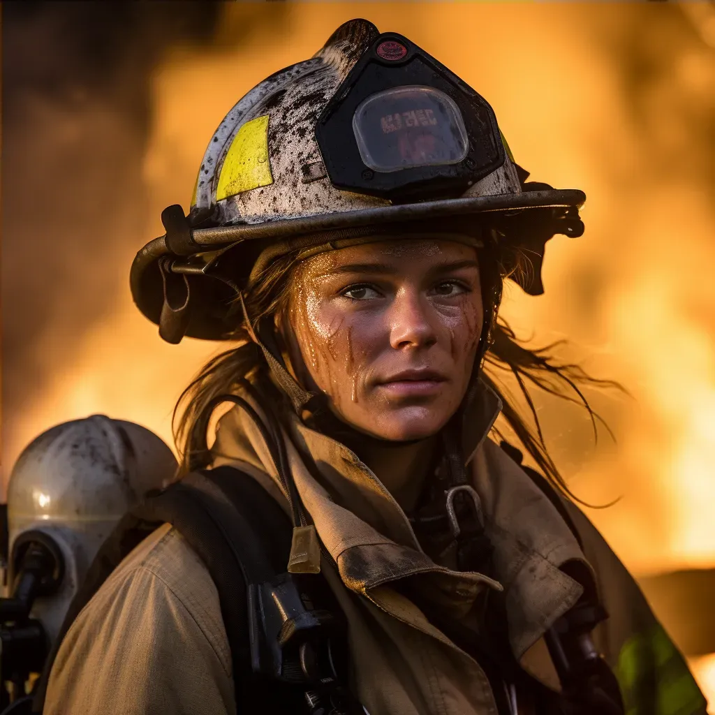 Female firefighter in action during a training exercise. - Image 4