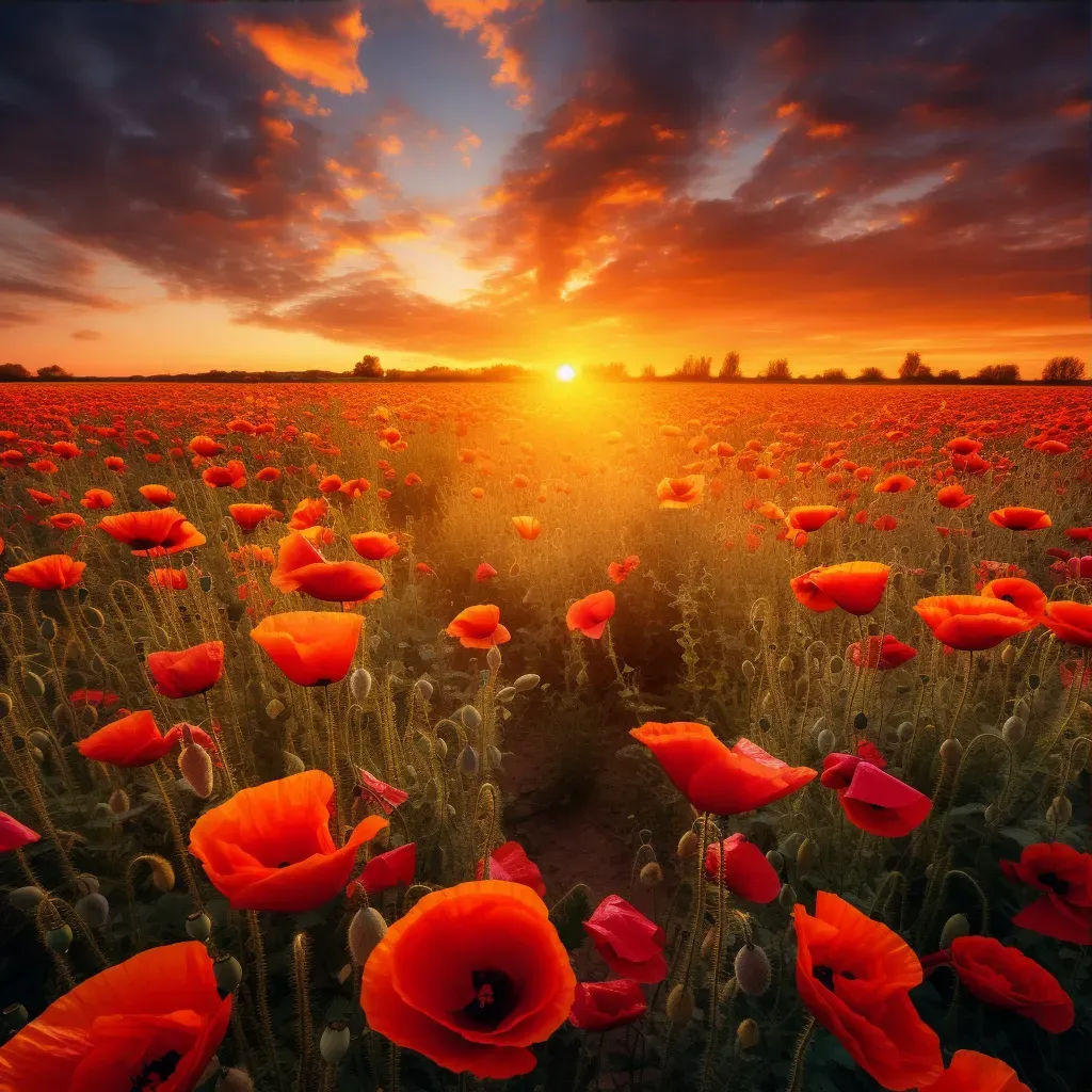 Poppy field sunset - Image 3