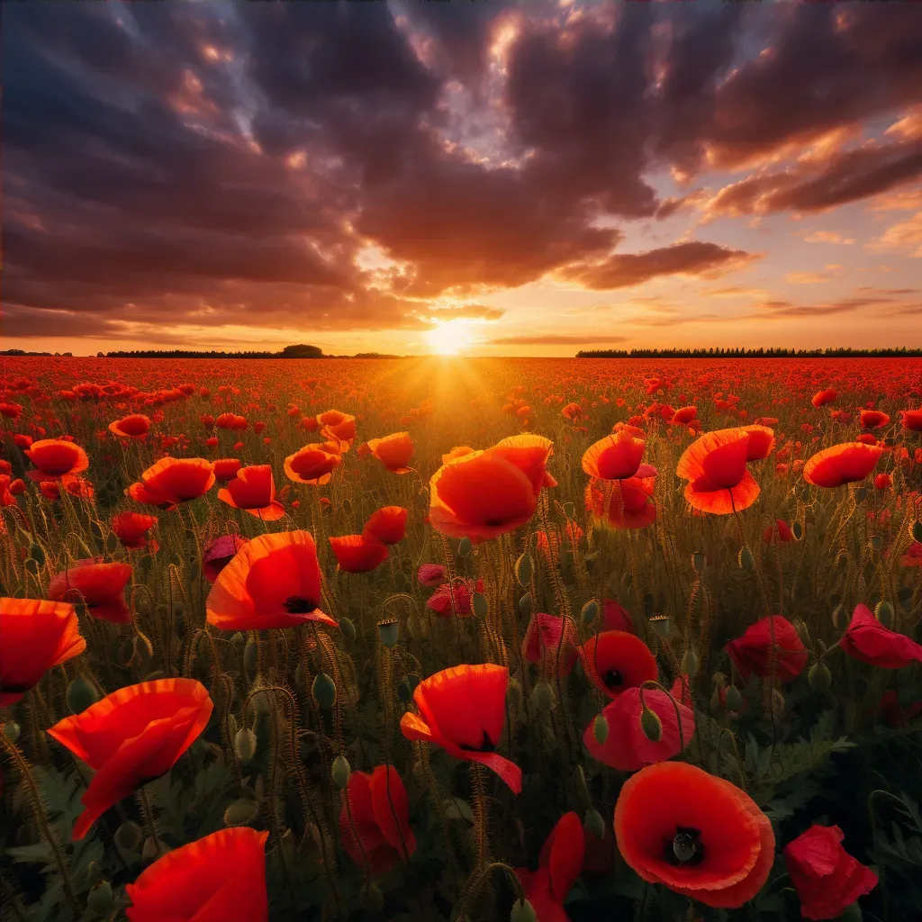 Poppy field sunset - Image 4