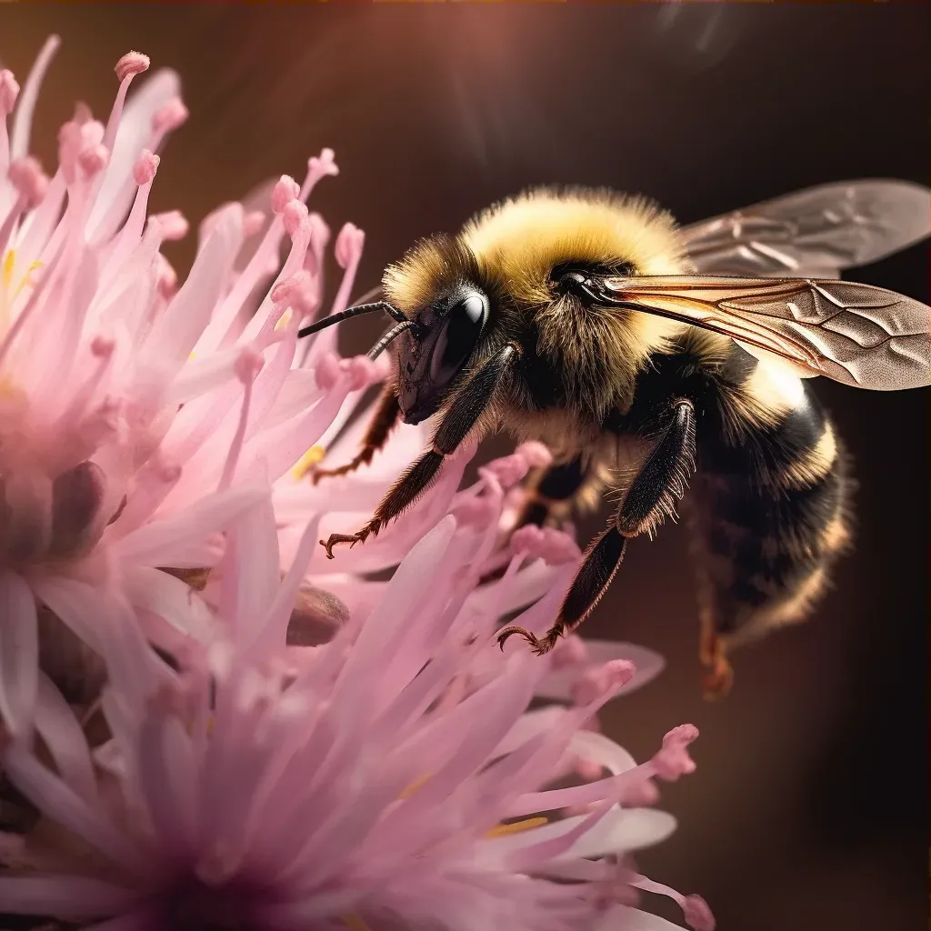 Bumblebee collecting nectar from a flower in close-up - Image 3