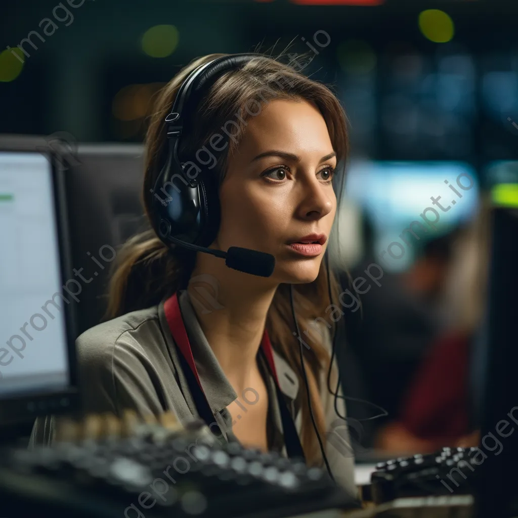 Call center supervisor analyzing agent performance on screen - Image 3