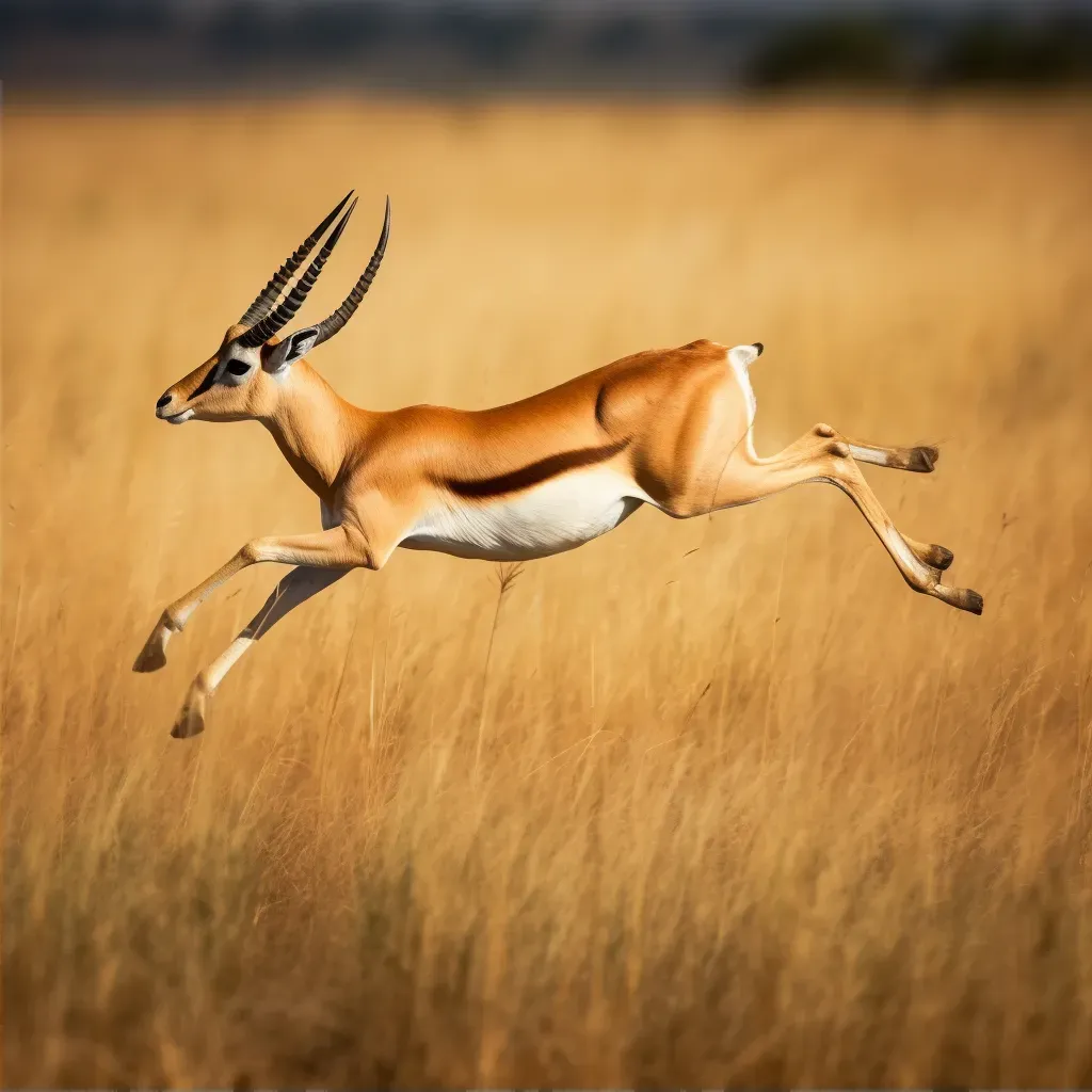 Graceful gazelle leaping across the African plains - Image 2