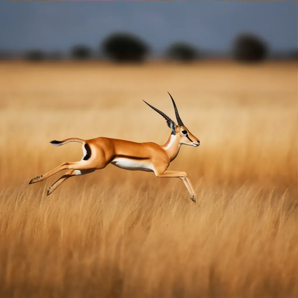 Graceful gazelle leaping across the African plains - Image 3