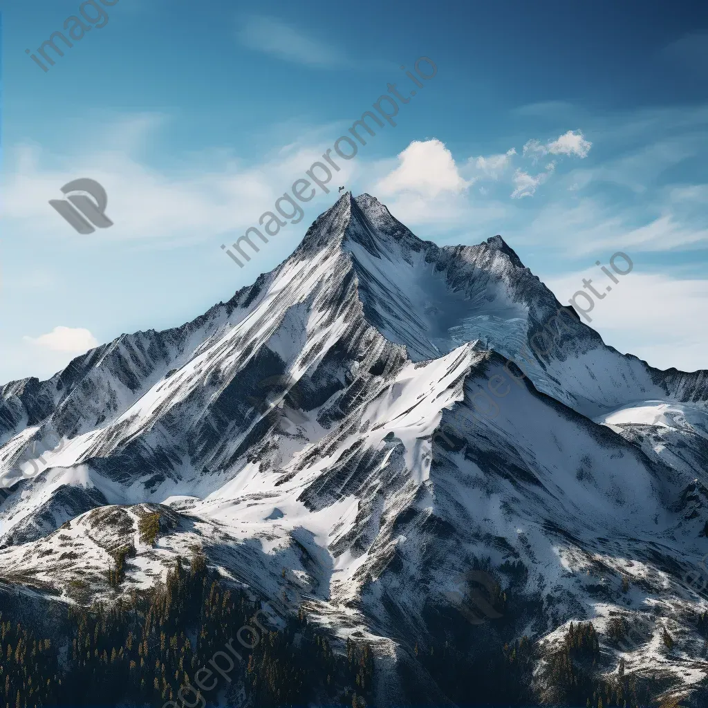 Soaring mountain peaks with a blanket of snow and alpine meadows - Image 2