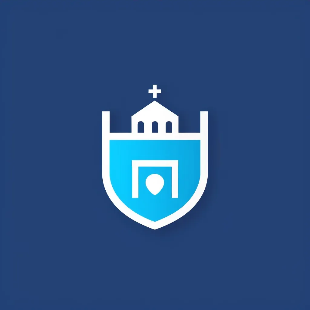 Minimalist and modern logo for an online banking platform with a shield checkmark icon in blue and white - Image 3