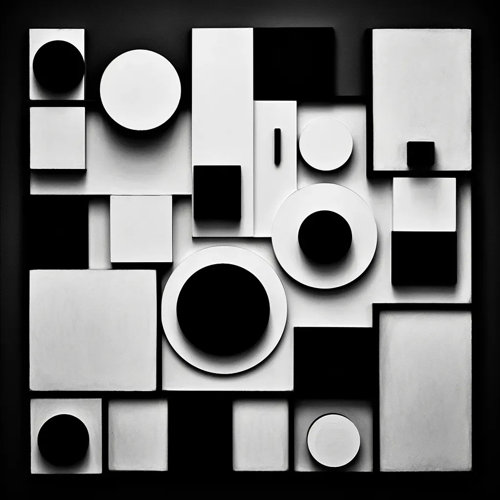 Image showing a geometric composition in a monochrome color scheme - Image 2