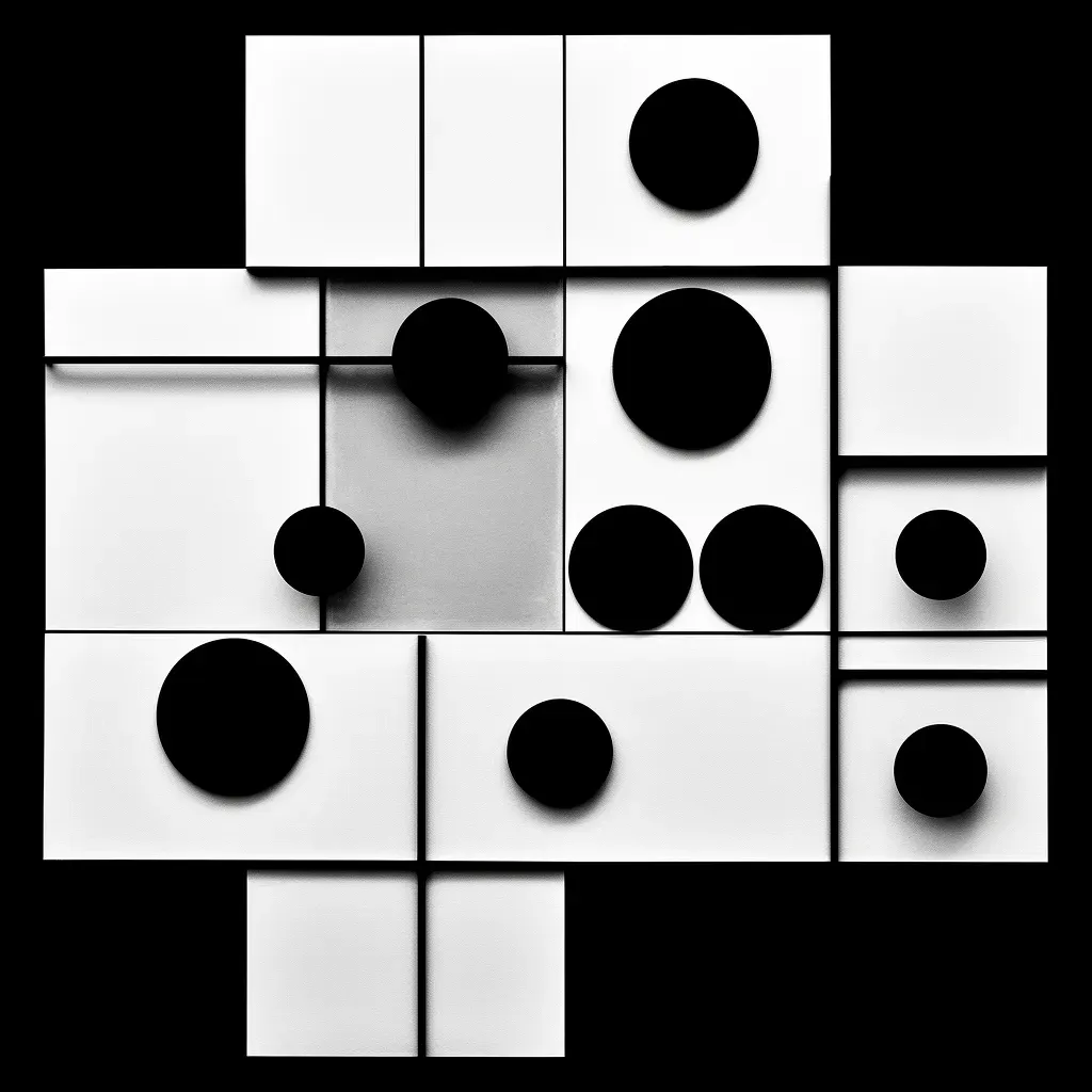 Image showing a geometric composition in a monochrome color scheme - Image 3