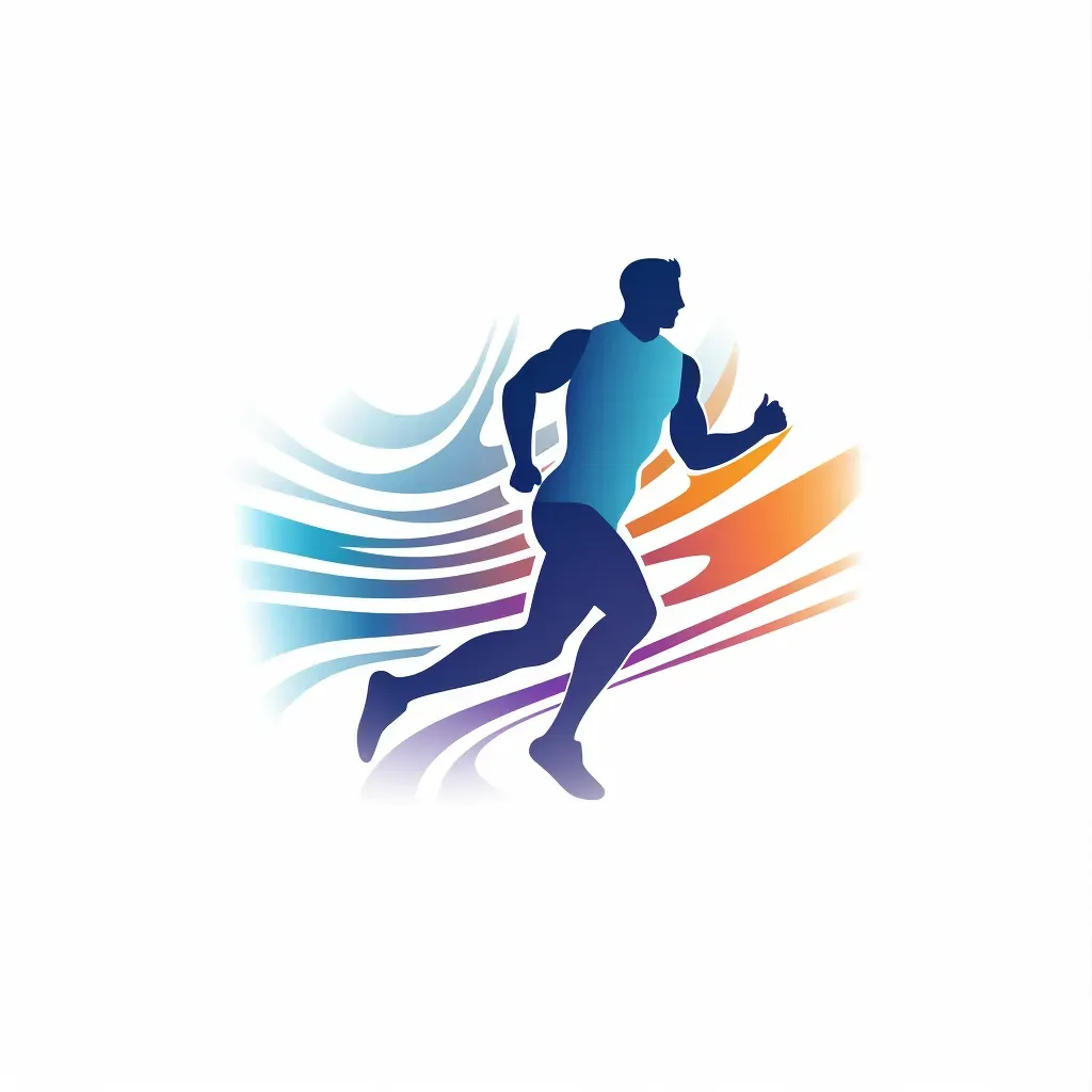 Fitness center logo with dynamic runner silhouette - Image 1