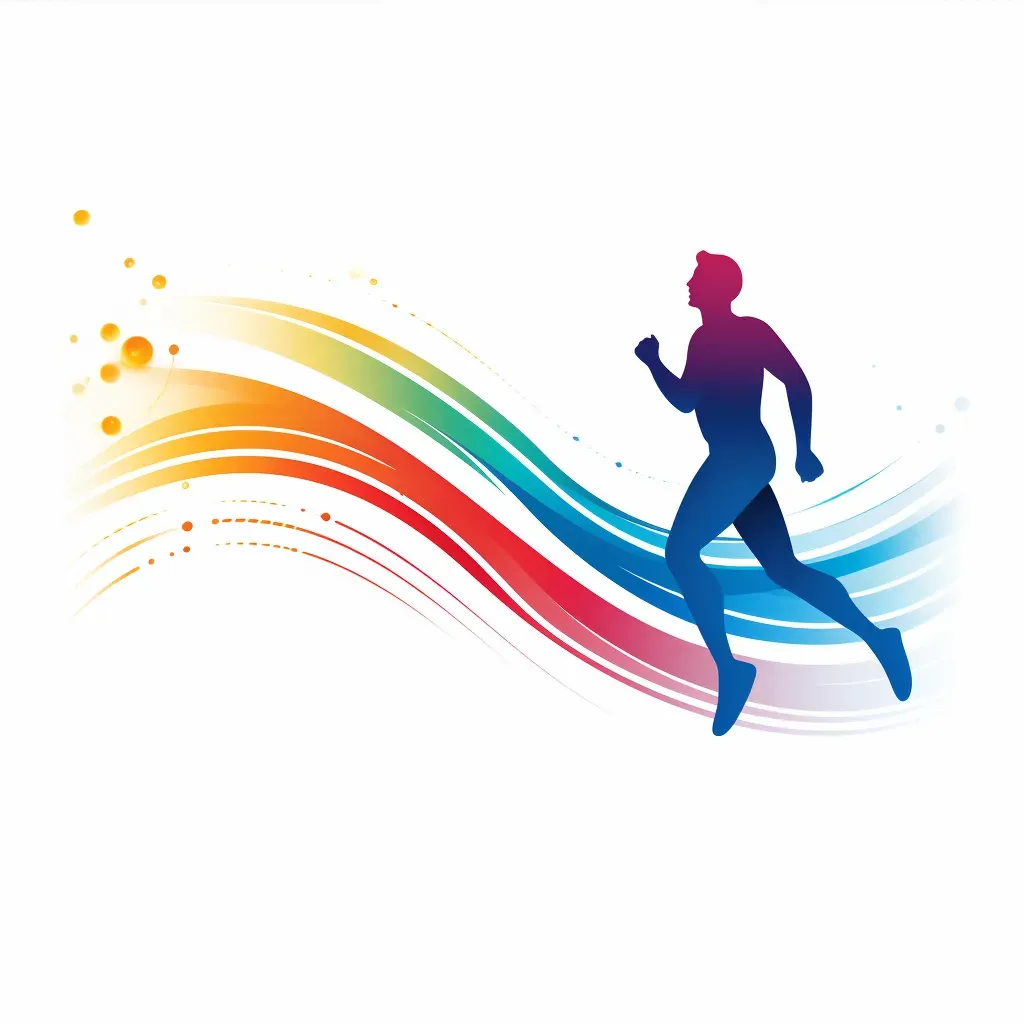 Fitness center logo with dynamic runner silhouette - Image 4