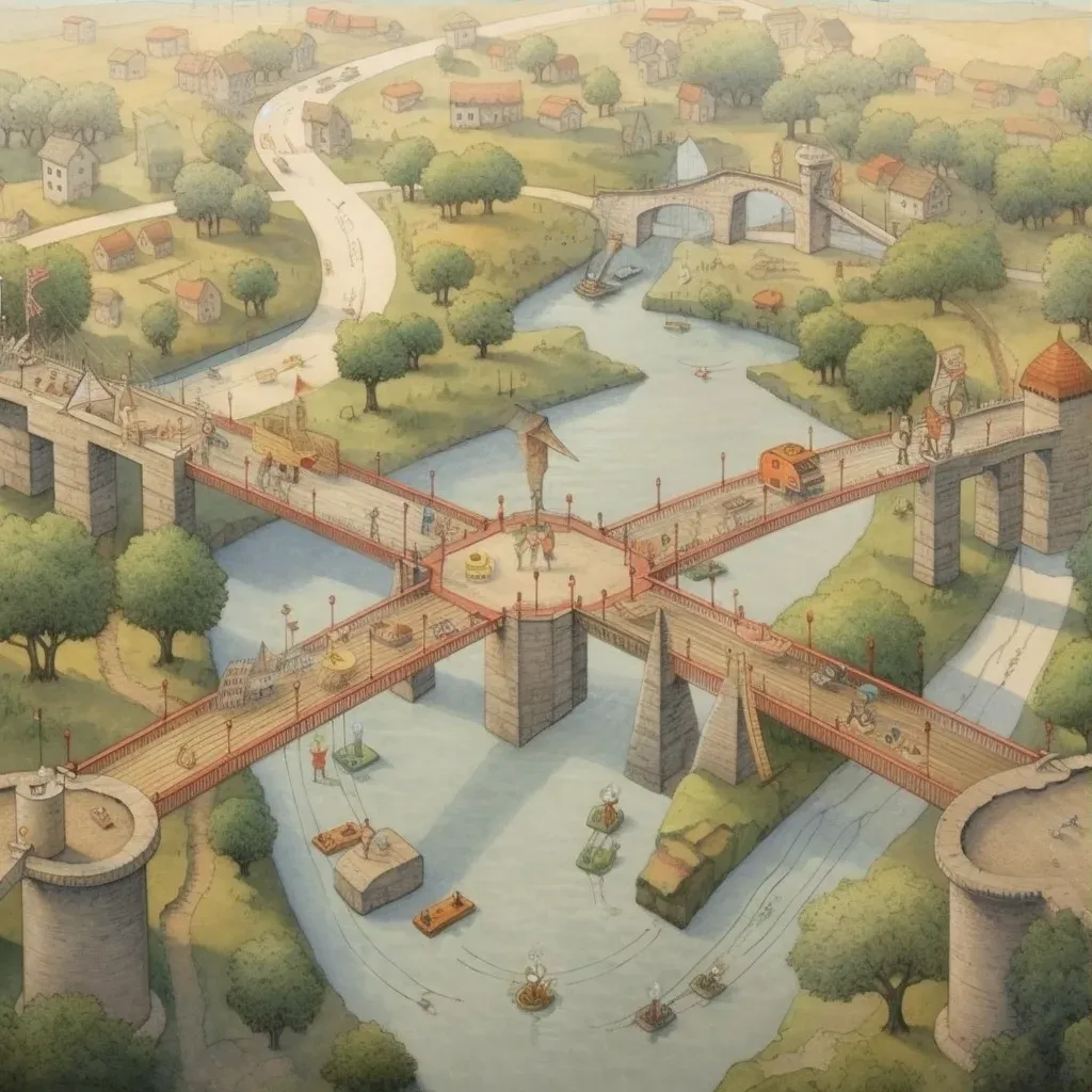 Artwork showing a world map with border bridges instead of barriers. - Image 3