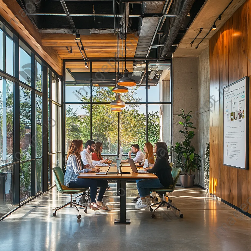 A group working in a modern co-working space with smart tools - Image 4