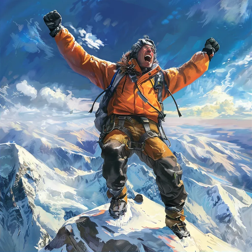 hiker mountain peak - Image 2