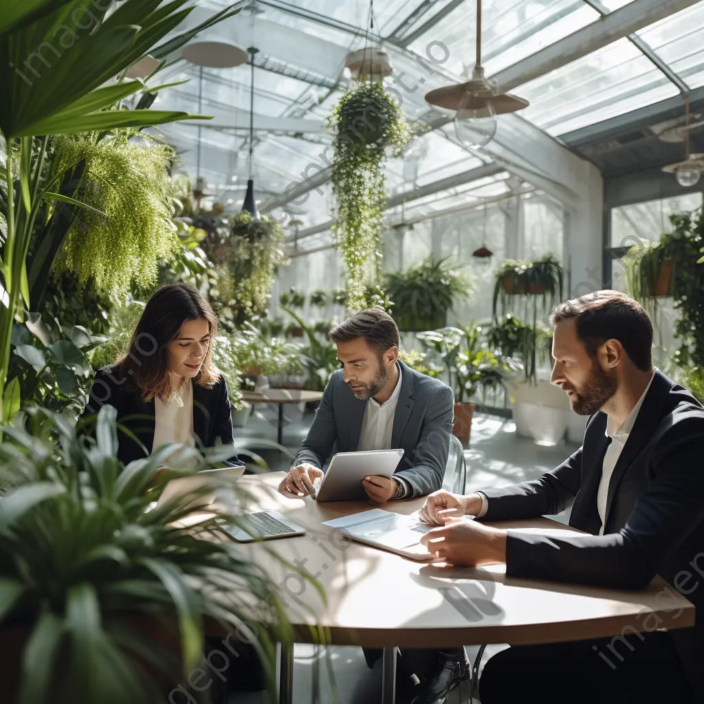 Project managers discussing in a modern workspace - Image 1