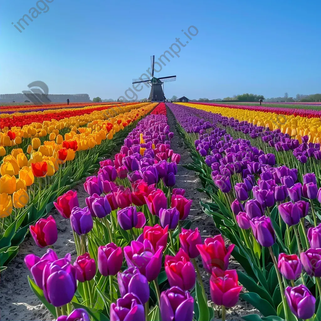 Colorful tulip fields in full bloom during springtime - Image 2