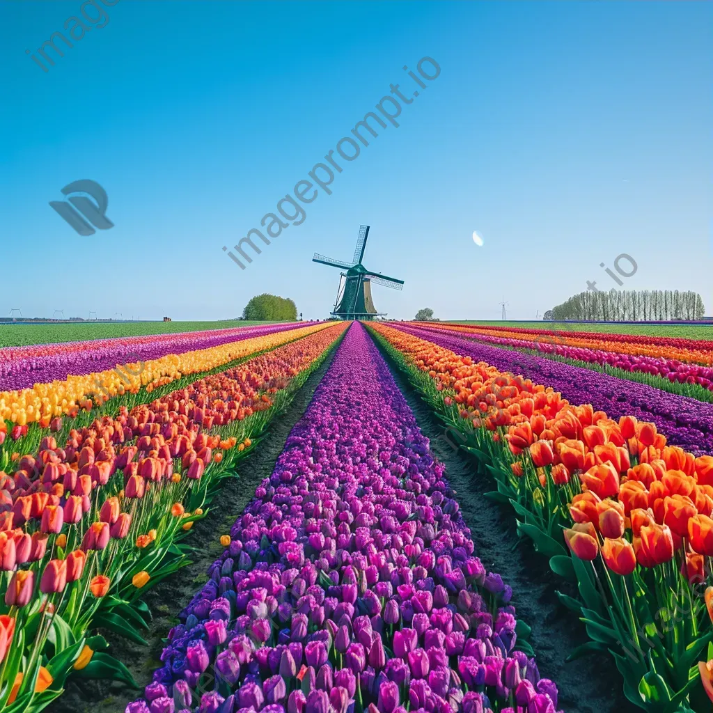 Colorful tulip fields in full bloom during springtime - Image 3