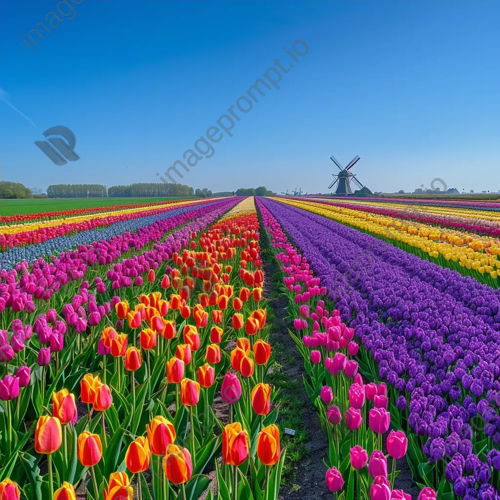 Colorful tulip fields in full bloom during springtime - Image 4