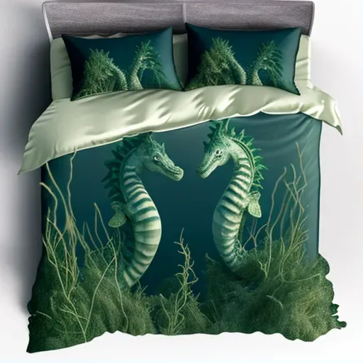 Seahorses dancing in a bed of seagrass - Image 1