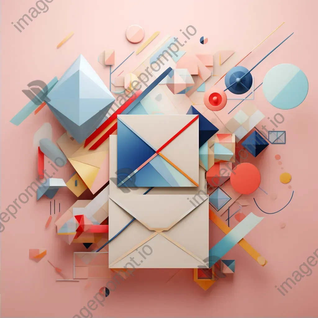 Abstract mail symbol in contemporary art style on Fujifilm X-T4 - Image 2