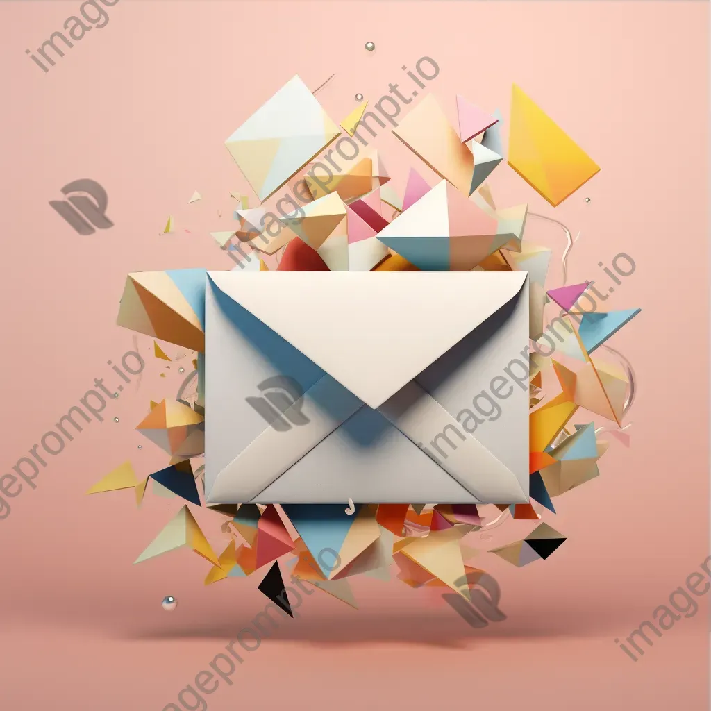 Abstract mail symbol in contemporary art style on Fujifilm X-T4 - Image 3