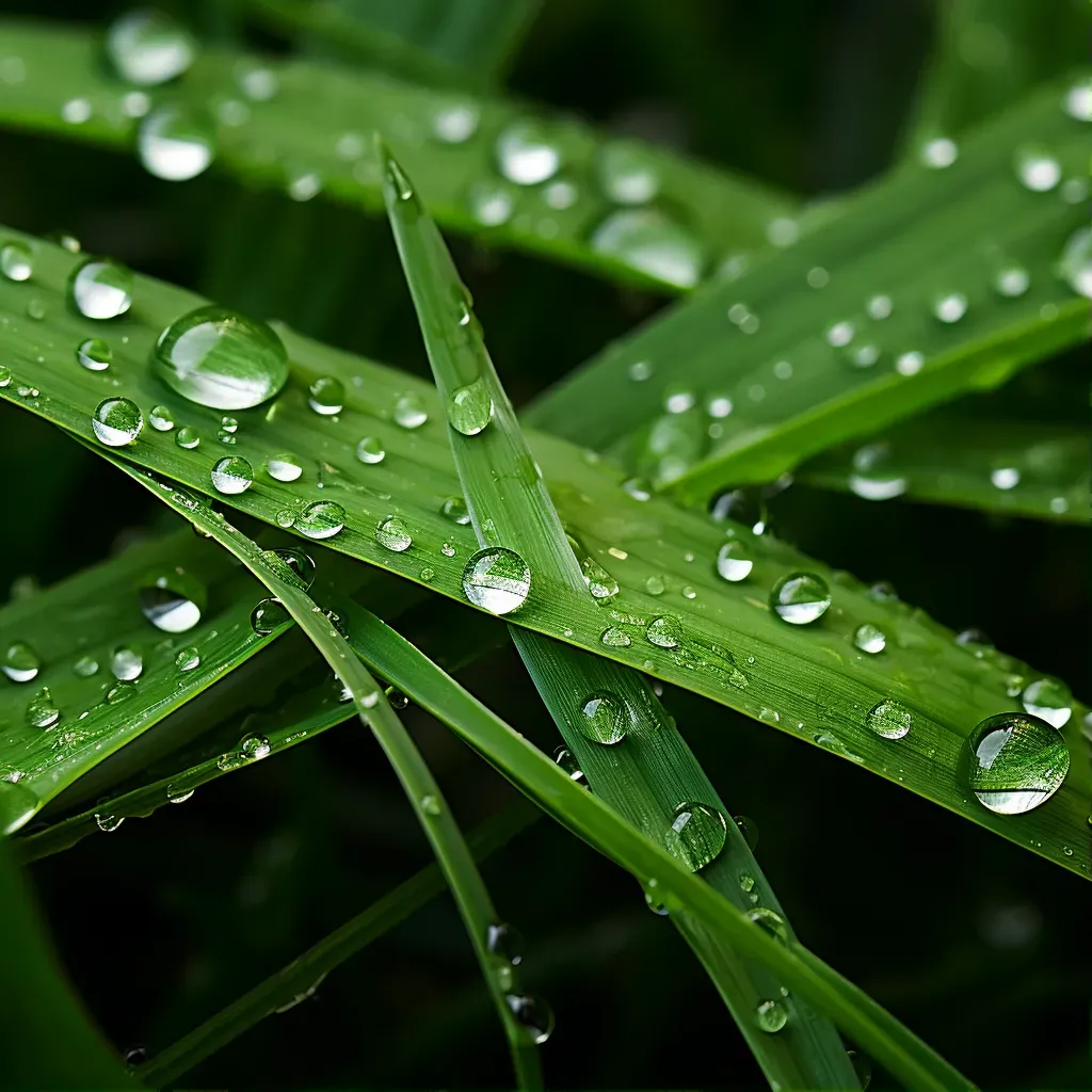 close-up of grass blades - Image 1