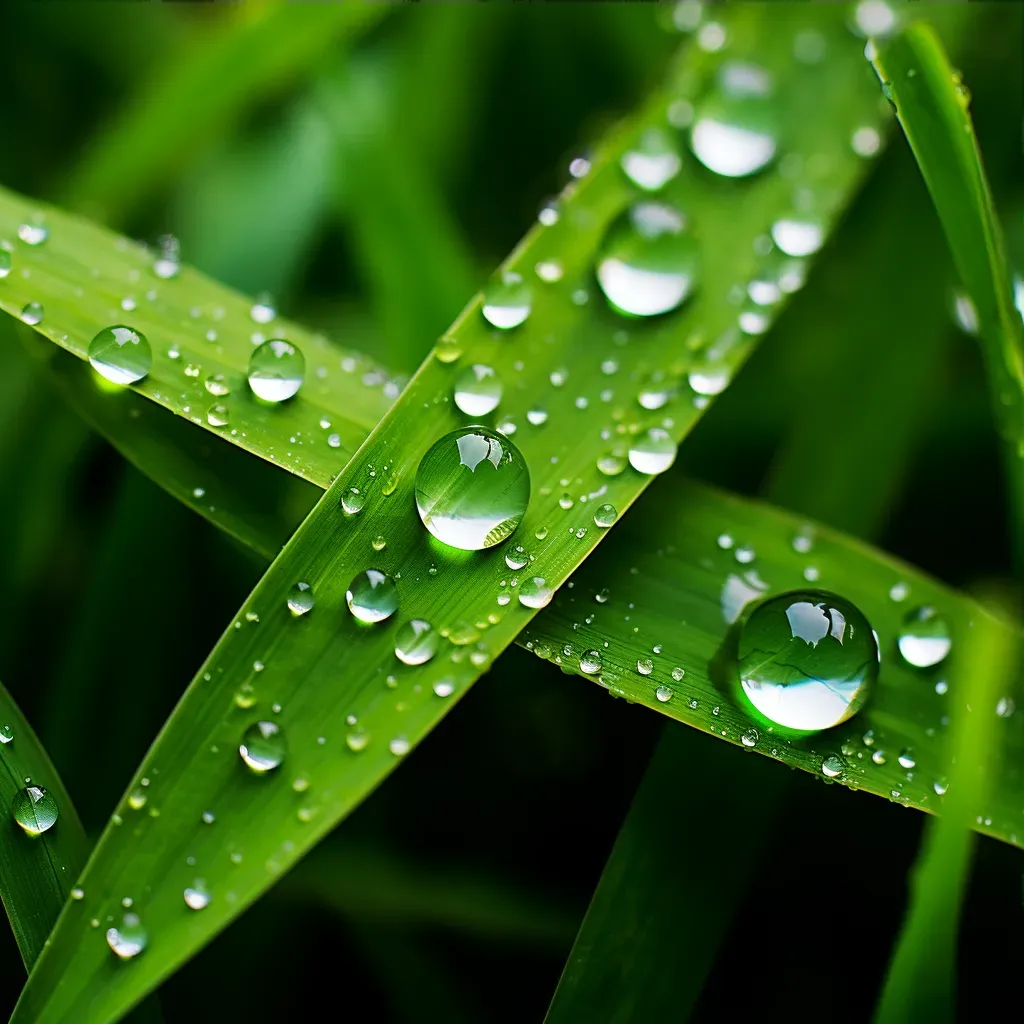 close-up of grass blades - Image 3