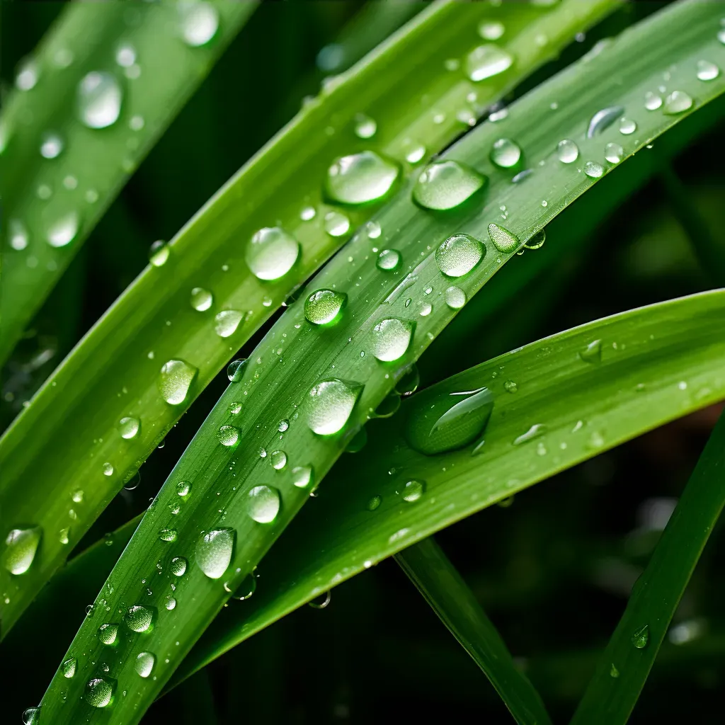 close-up of grass blades - Image 4