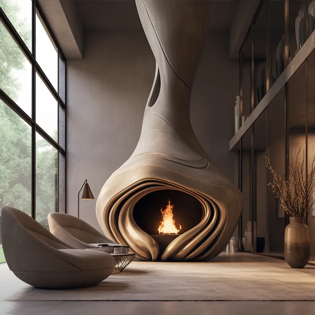 Sculptural fireplace interiors - Image 3