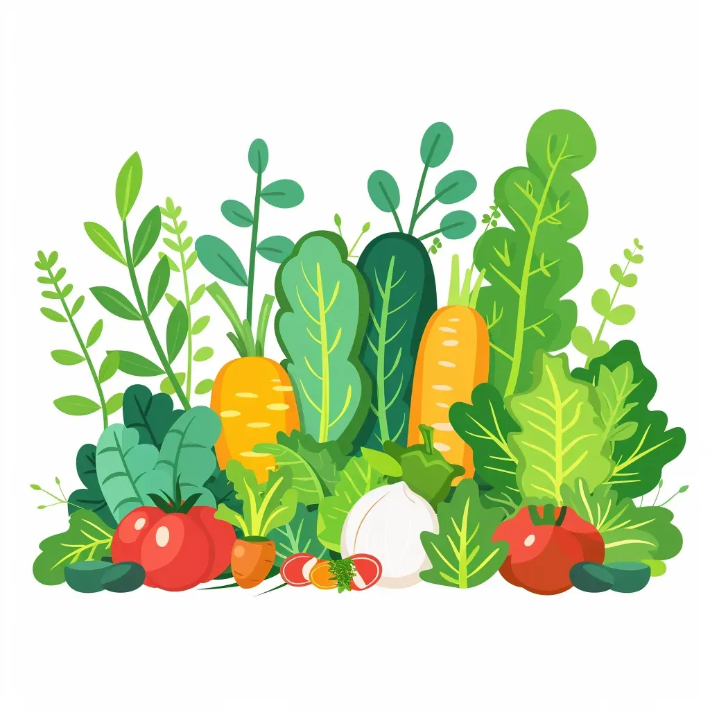 Vegan restaurant logo with green garden and vegetables - Image 2