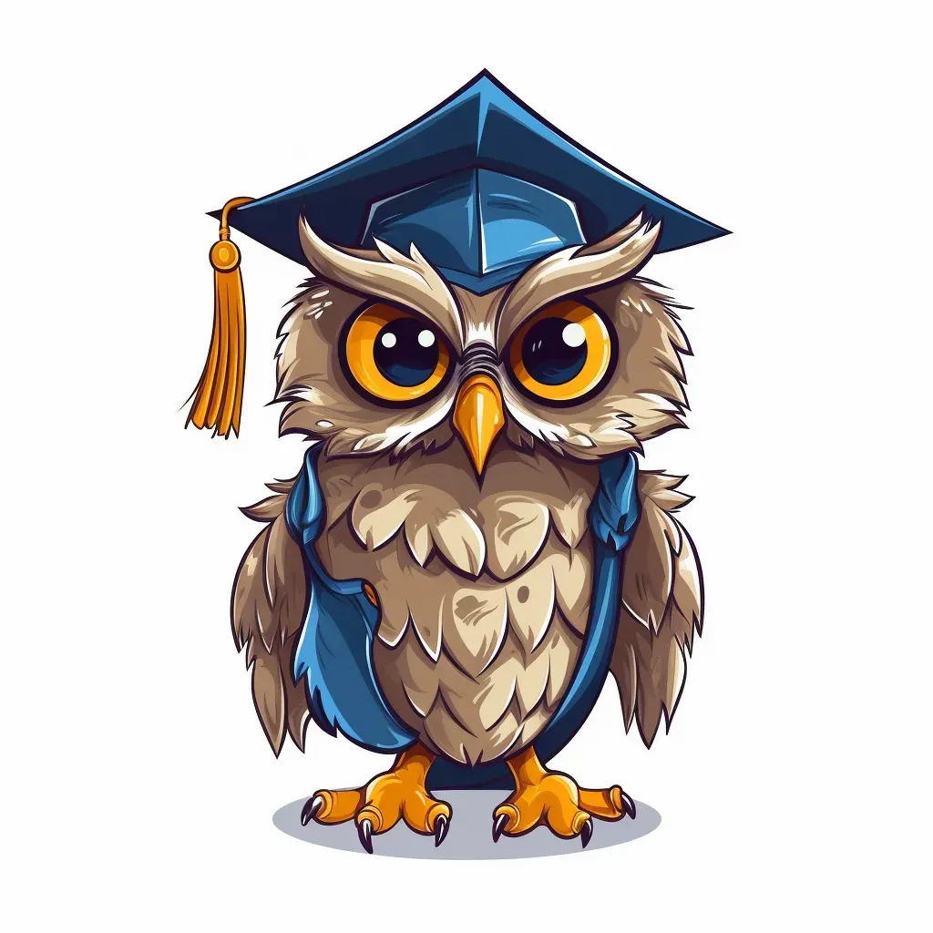 Wise owl school mascot logo on a white background - Image 3