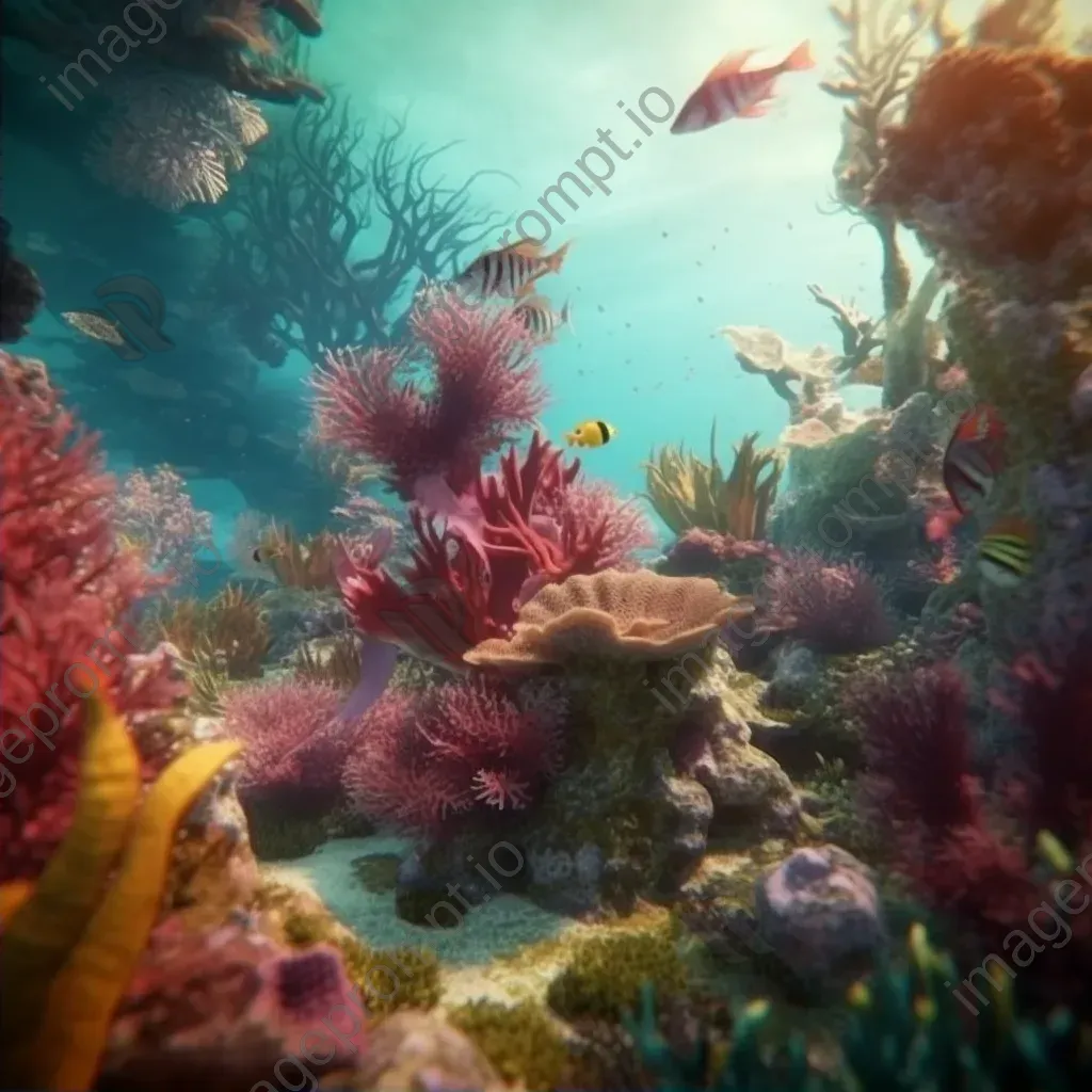 Tranquil coral reef garden with seahorses, taken with a RED Komodo 6K. - Image 2