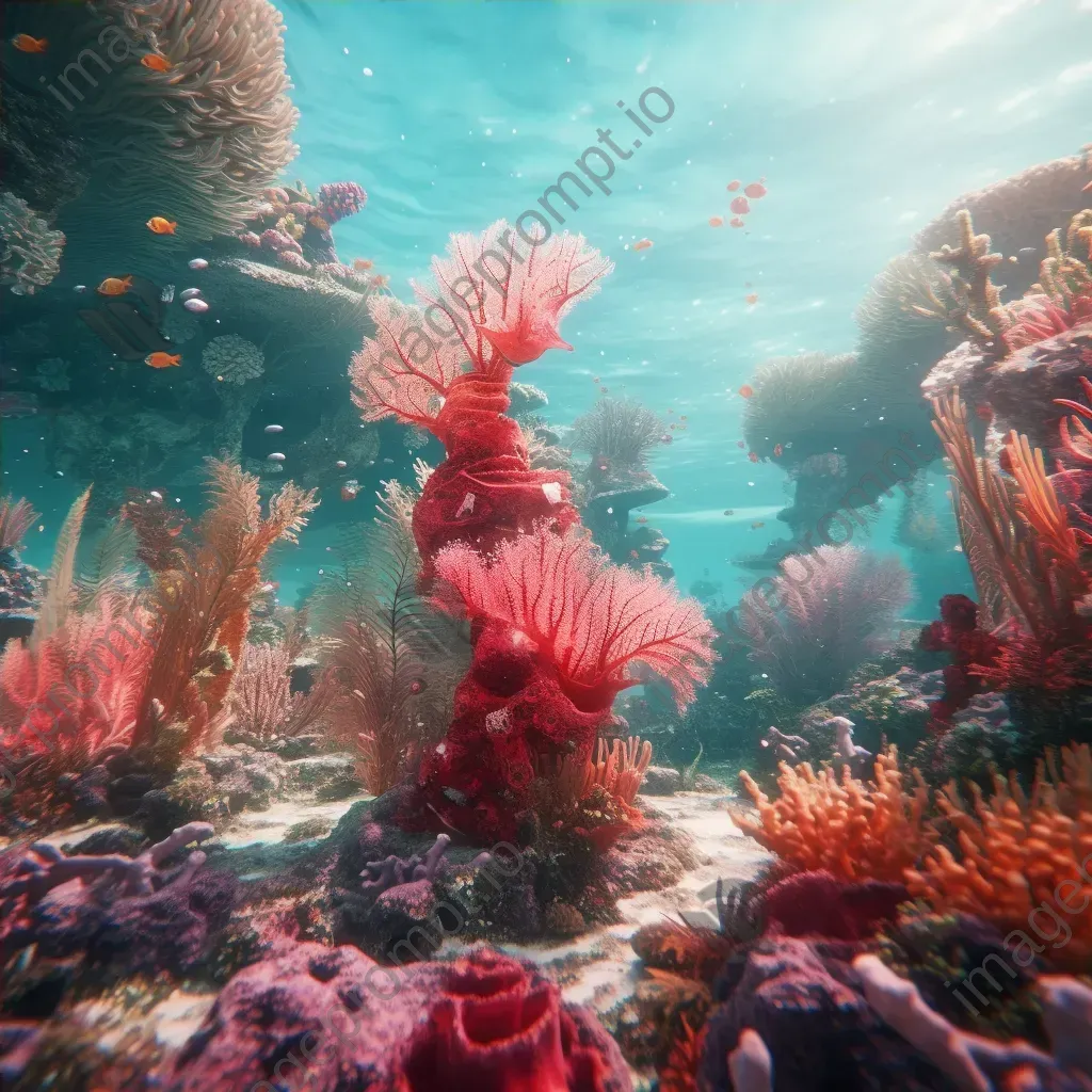 Tranquil coral reef garden with seahorses, taken with a RED Komodo 6K. - Image 4