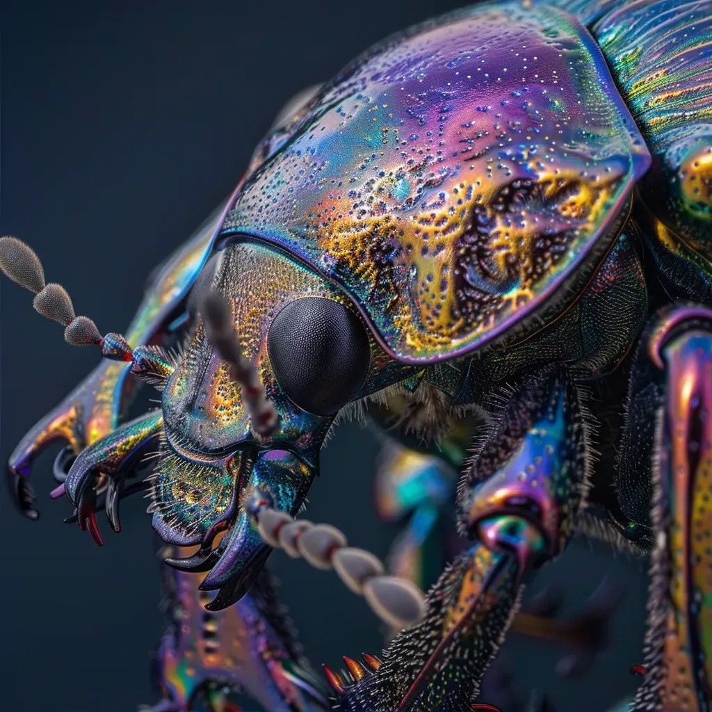 Beetle displaying metallic sheen in detailed capture - Image 1