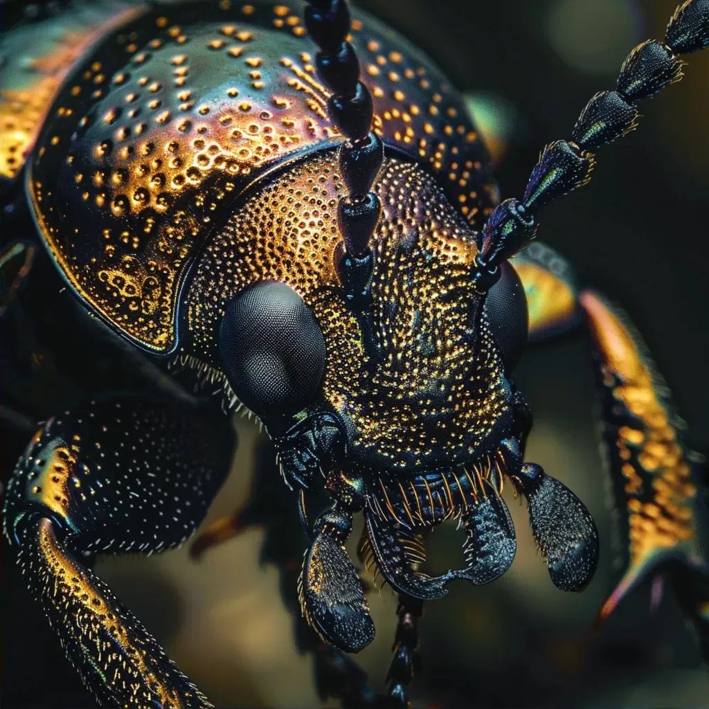 Beetle displaying metallic sheen in detailed capture - Image 2