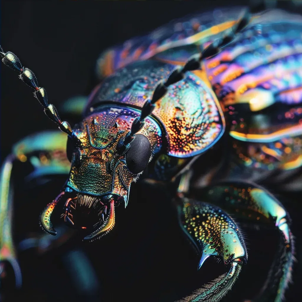 Beetle displaying metallic sheen in detailed capture - Image 4