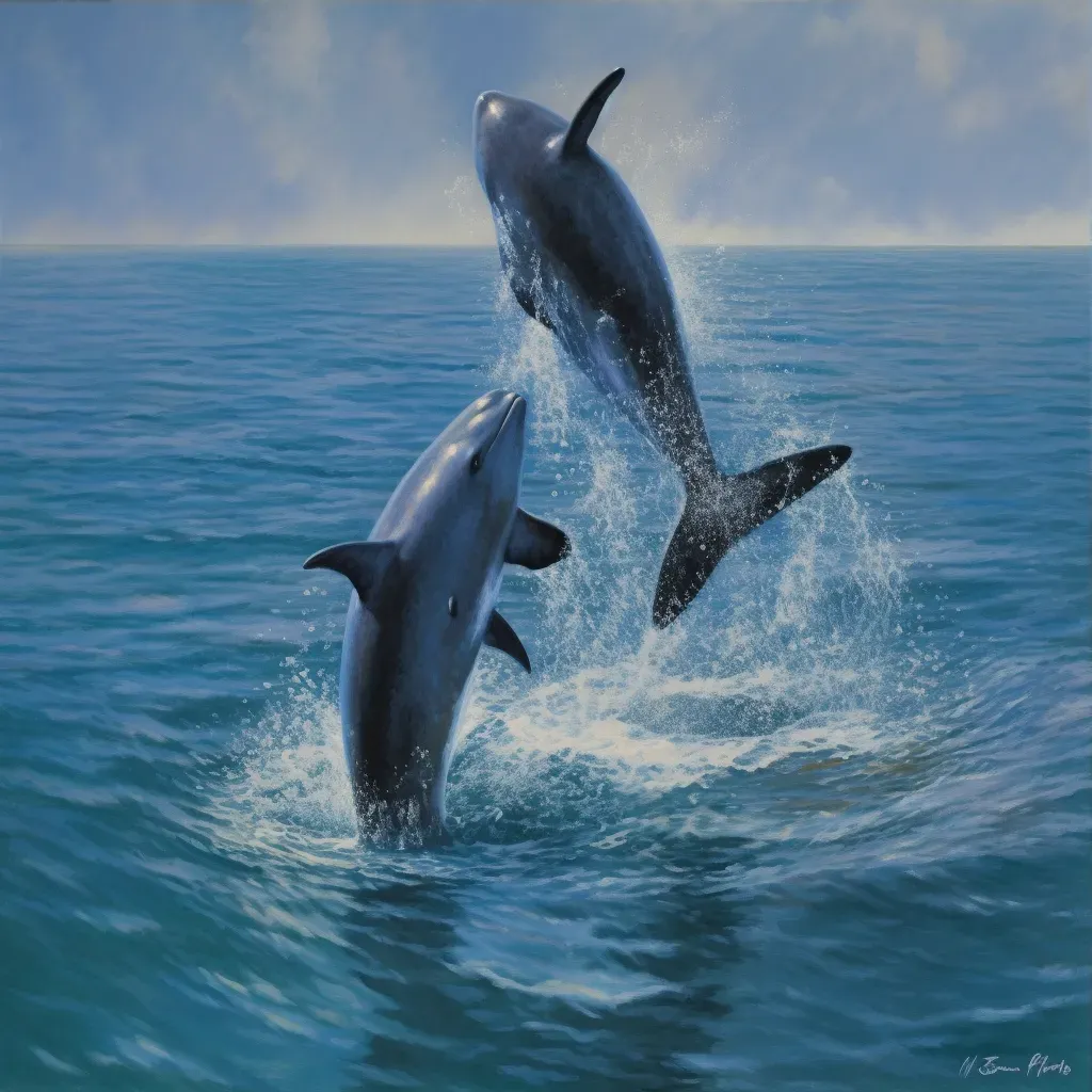 Vaquita porpoises leaping in Gulf of California waters - Image 3