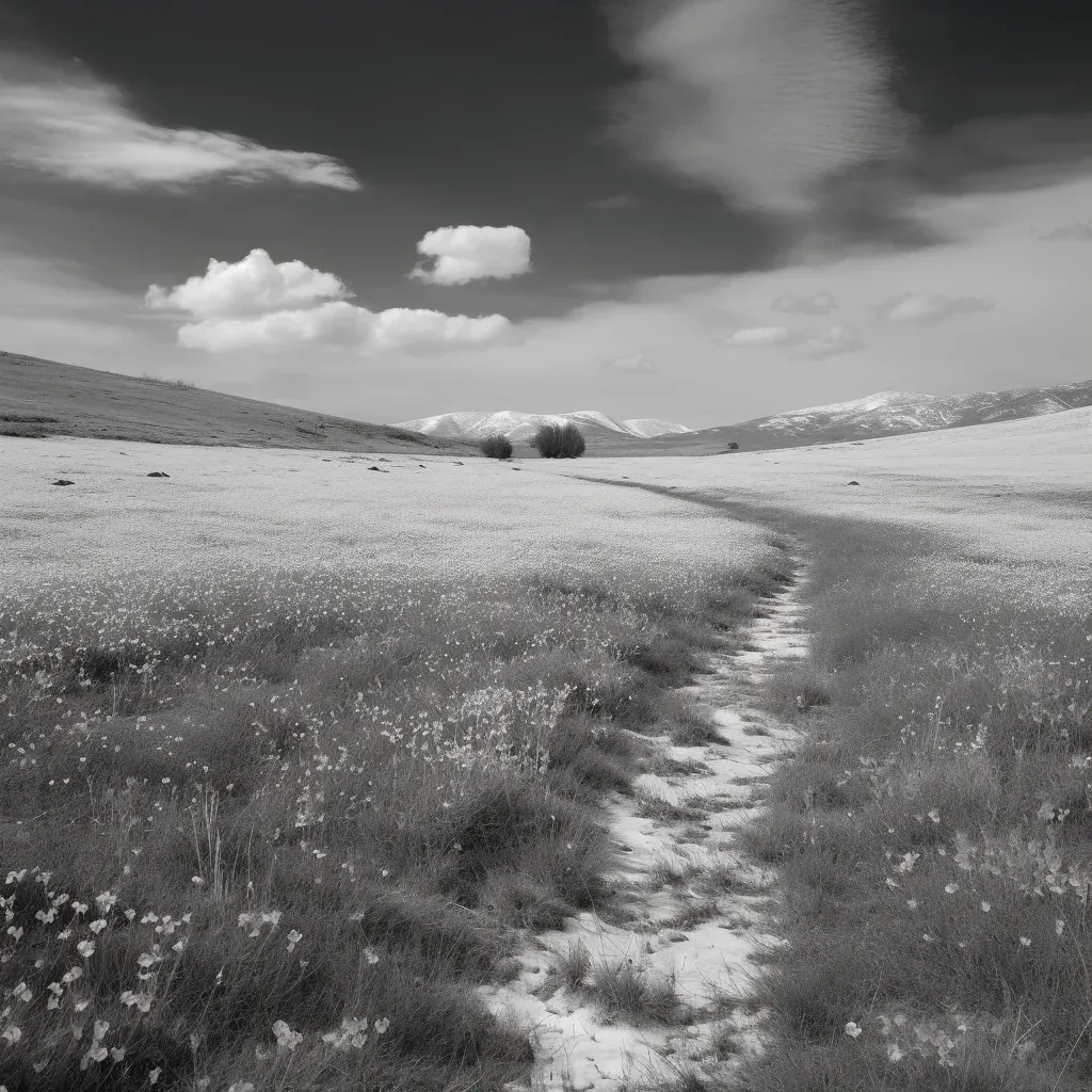 Transition from winter landscape to vibrant spring meadow - Image 1