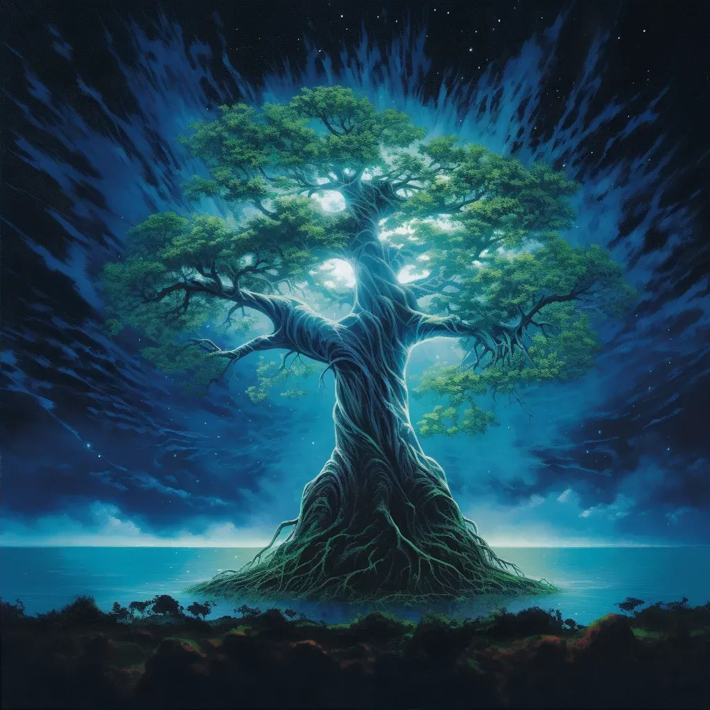 Bioluminescent solitary tree - Image 2