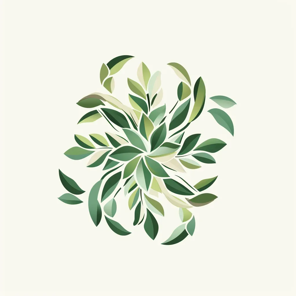 Sustainable fashion brand logo with abstract leaf patterns - Image 2