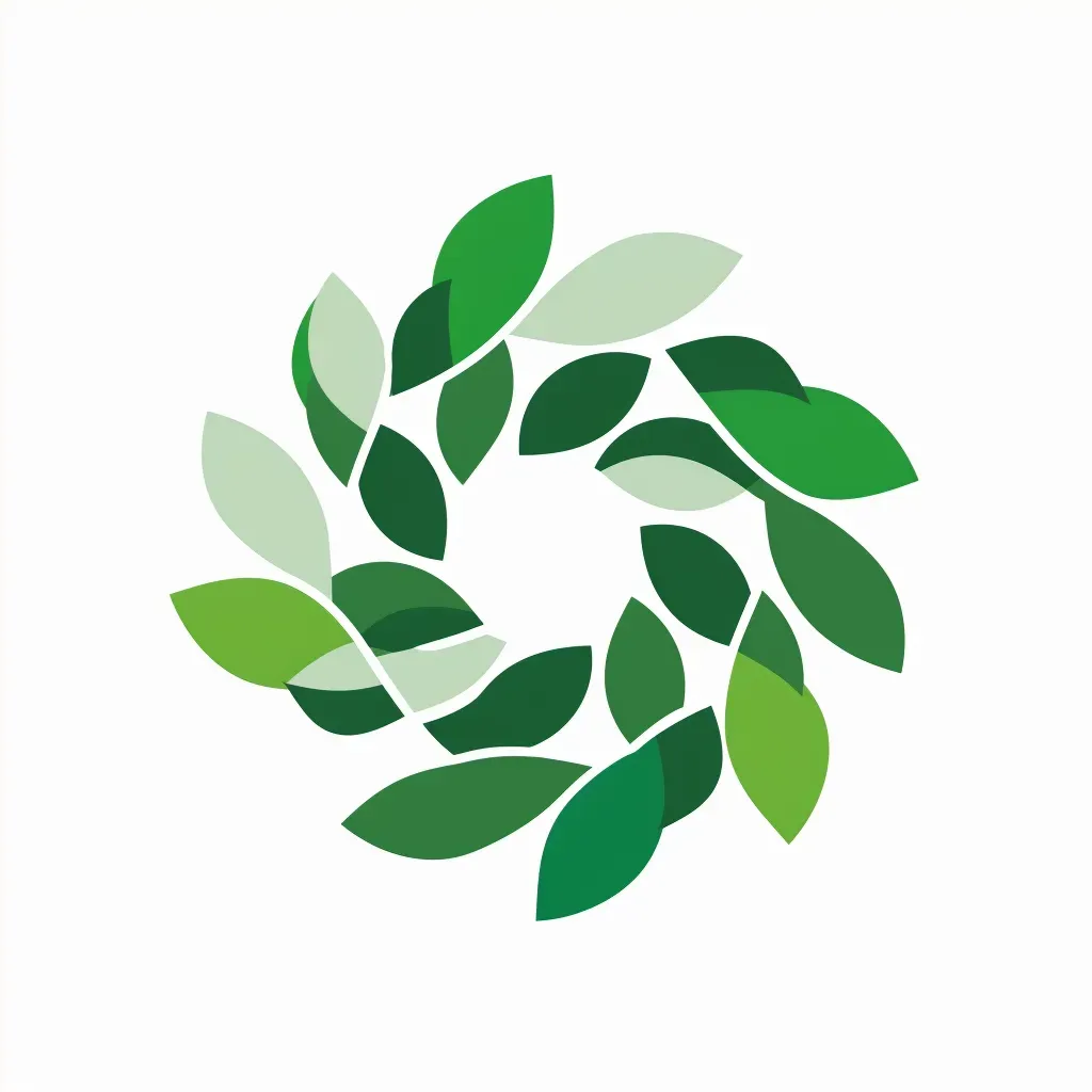 Sustainable fashion brand logo with abstract leaf patterns - Image 4