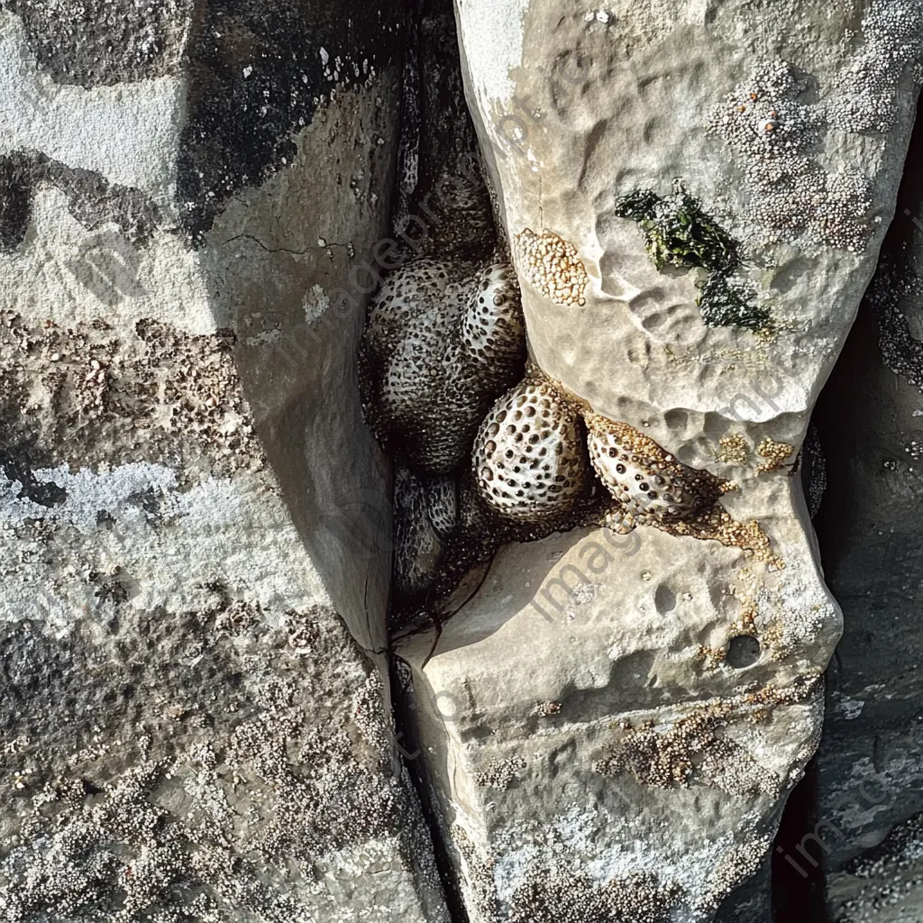 Close-up of textured rock surfaces on sea stacks - Image 2