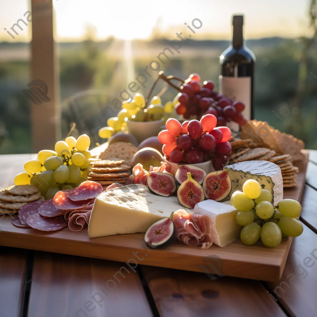 Charcuterie board with cheeses and meats - Image 3