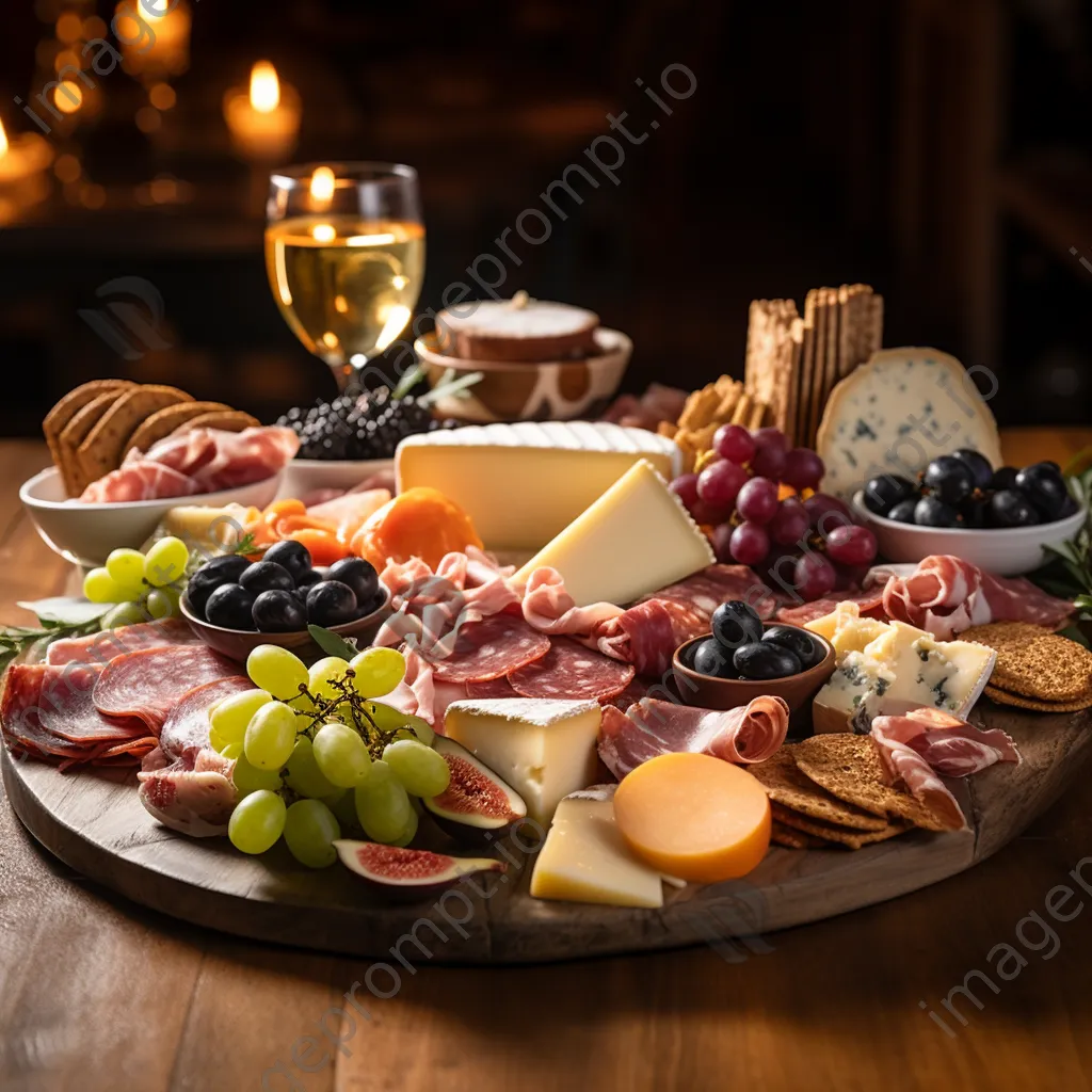 Charcuterie board with cheeses and meats - Image 4