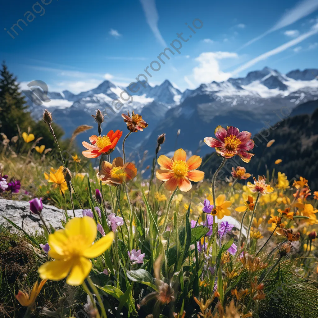 Colorful wildflowers blooming in the mountains - Image 2