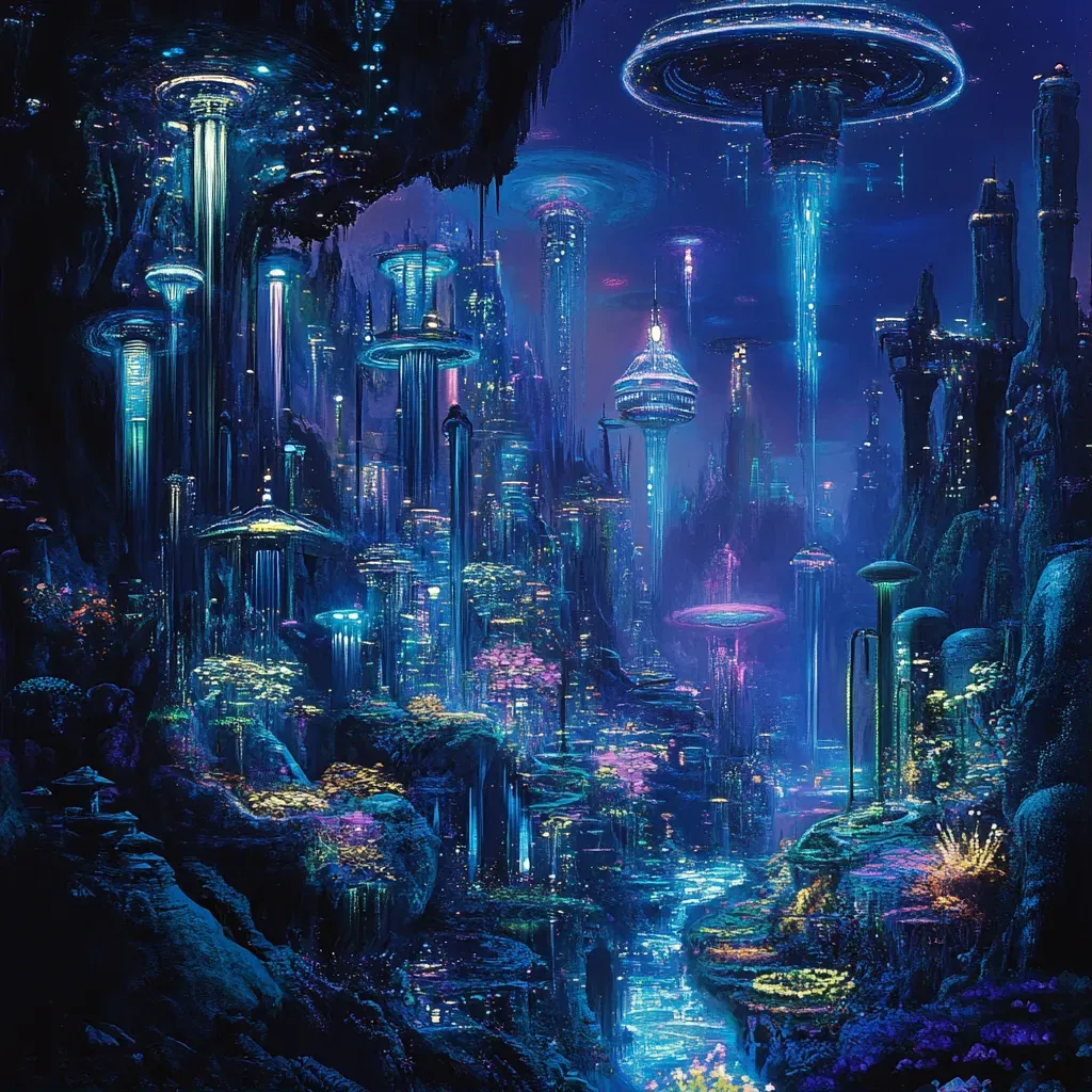 Bioluminescent Cyber City