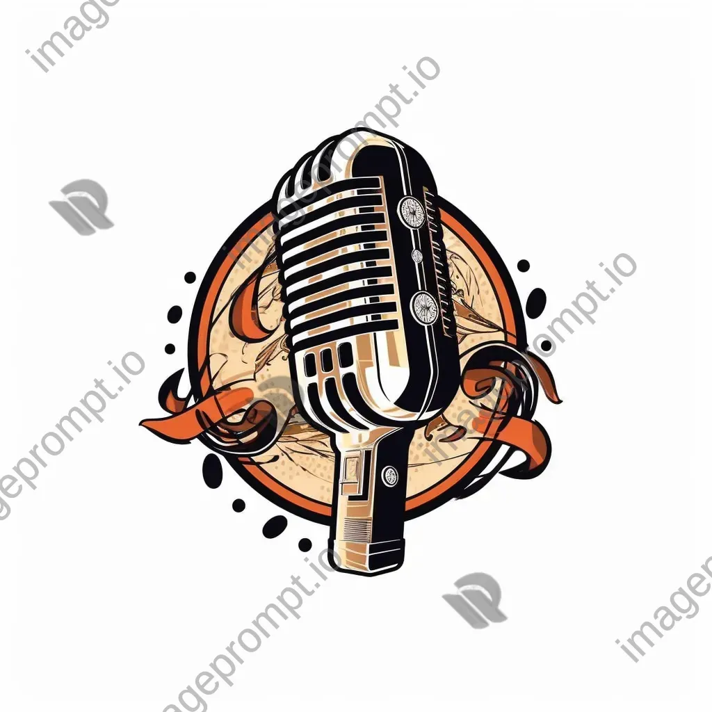 Vintage Microphone Logo for Music Studio - Image 4