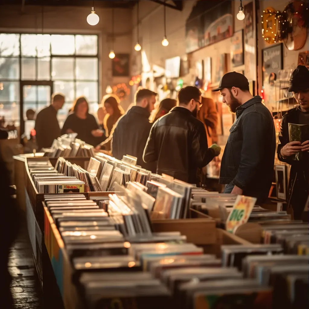 Vintage Vinyl Record Shop