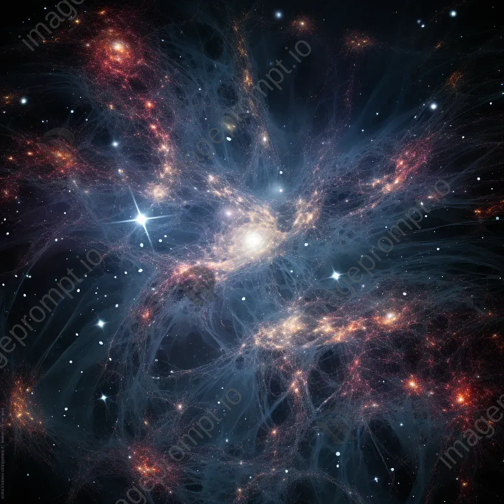 Cluster of distant galaxies in a cosmic web with intricate patterns - Image 3