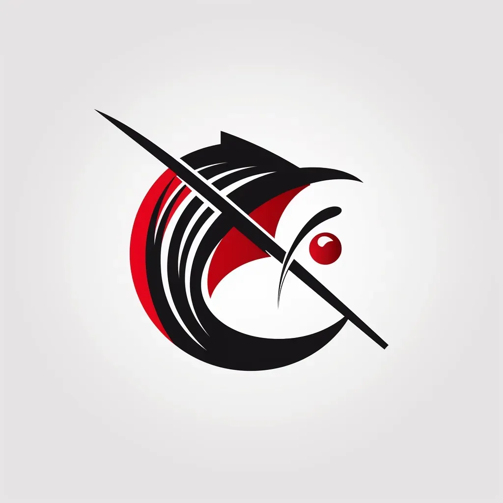 Sleek fish and chopsticks restaurant logo in bold colors - Image 2