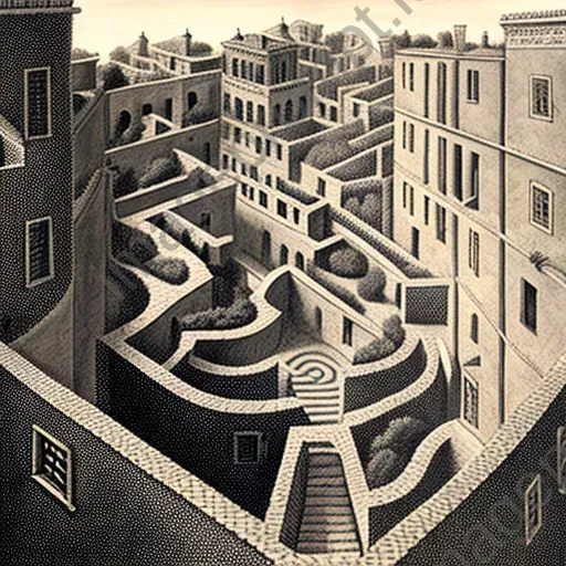 Narrow streets in ancient city from high vantage point - Image 3